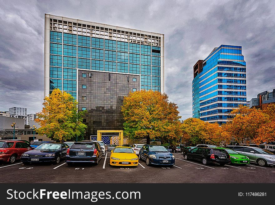 Vehicles Parked Near Building