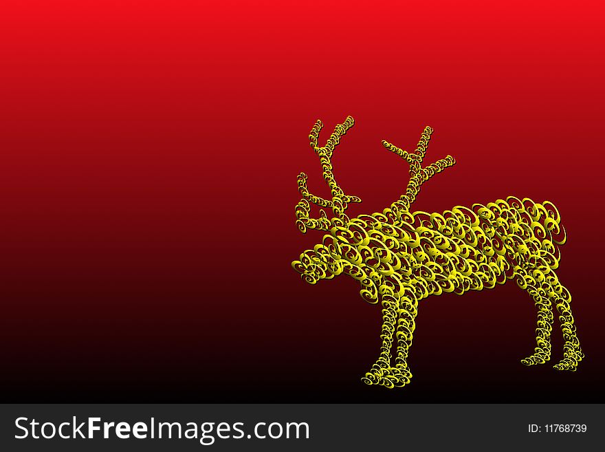 Vector illustration of a reindeer