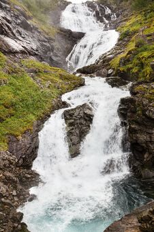Waterfall In Norway Royalty Free Stock Image