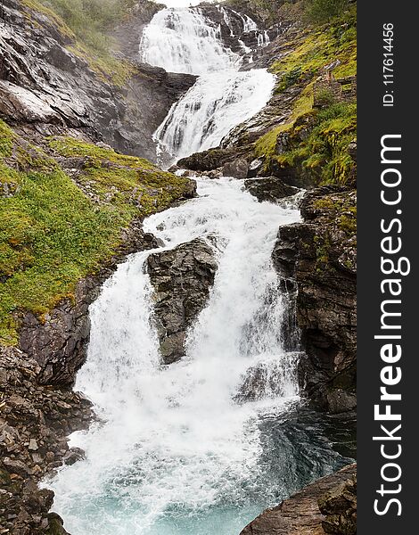 Latefossen, one of the biggest waterfalls in Norway. Latefossen, one of the biggest waterfalls in Norway.