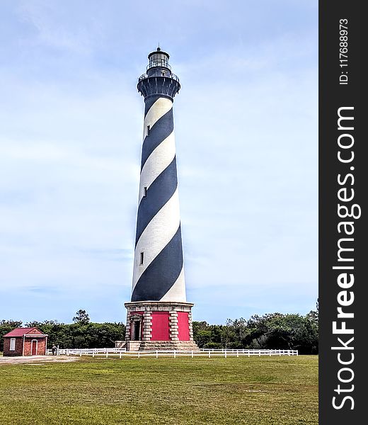 Blue And White Lighthouse Photo