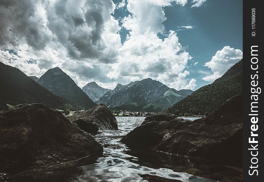 Mountain Under Cloudy Sky