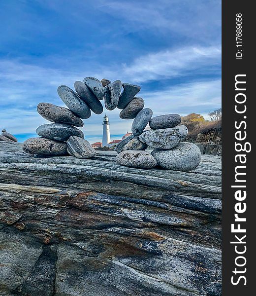 Gray And Black Rock Formation