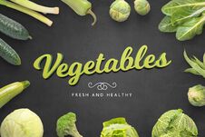 Vegetables Fresh And Healthy Text On Black Board Surrounded With Green Vegetables Stock Photography Vegetables Fresh And Healthy Text On Black Board Surrounded With Green Vegetables Stock Photography