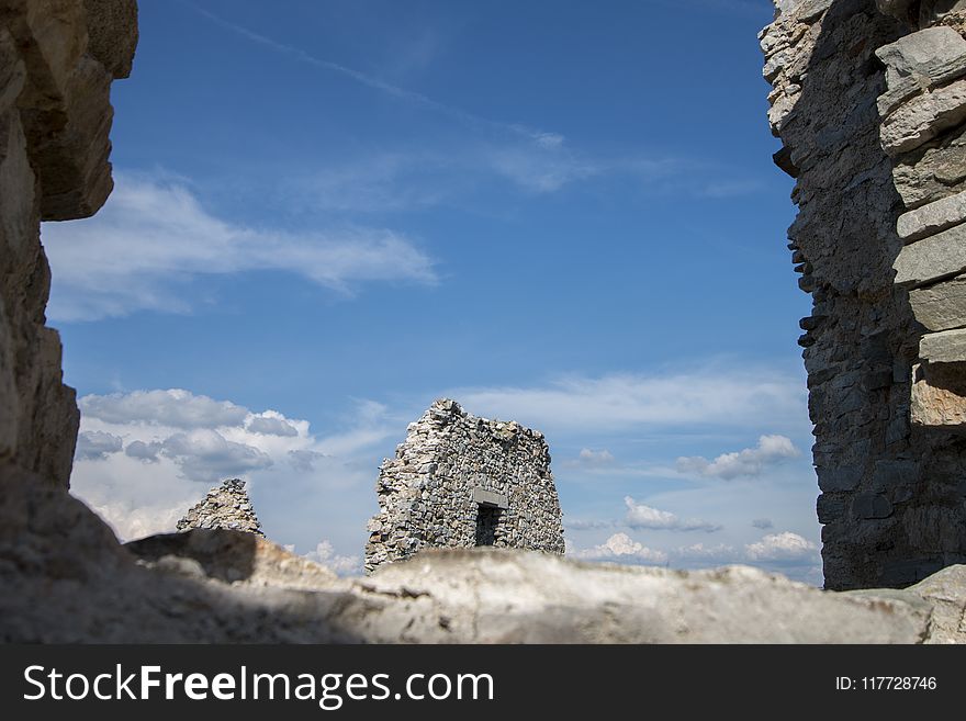 Ruins, Sky, Historic Site, Rock