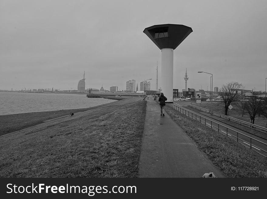 Black And White, Sky, Water, Monochrome Photography