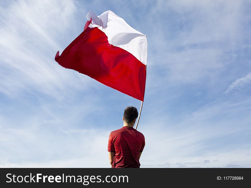 Sky, Cloud, Flag, Red Flag