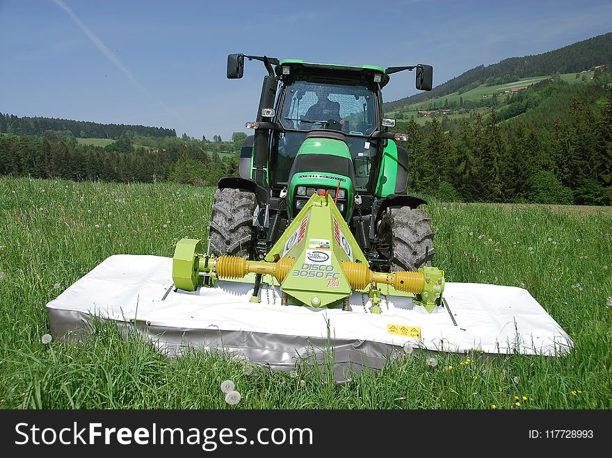 Vehicle, Agricultural Machinery, Grassland, Field