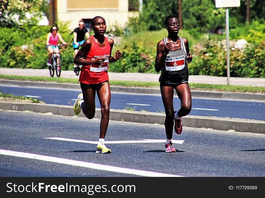 Marathon, Running, Person, Road