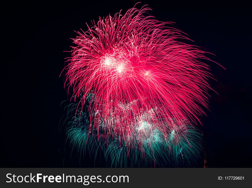 Fireworks, Pink, Event, FÃªte
