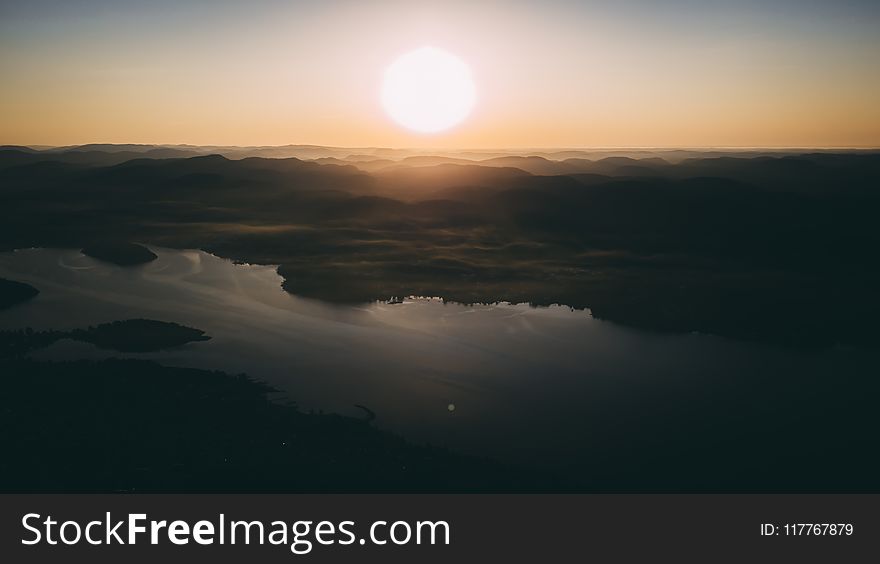 Bird&#x27;s Eye View Photo Of Body Of Water