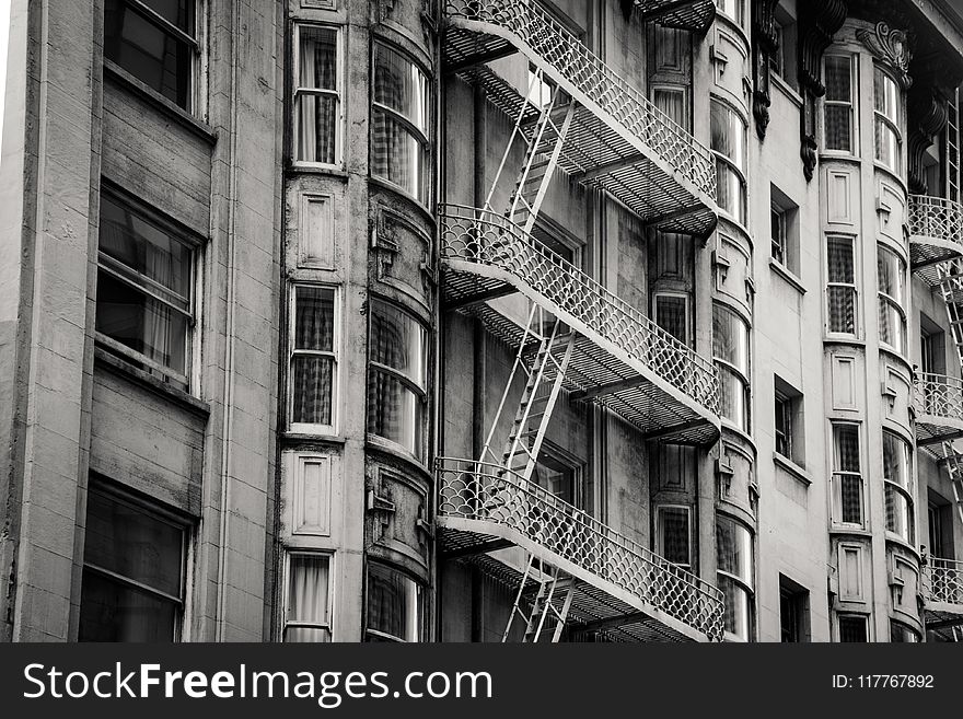 Grayscale Photo Of Building