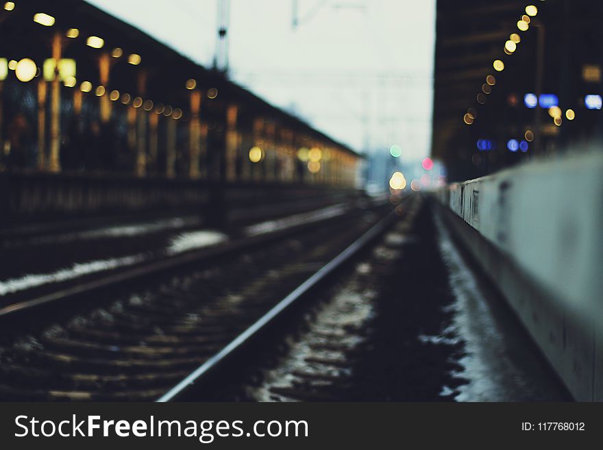 Selective Focus Photography of Train Track
