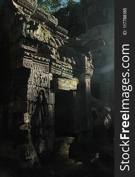 Archaeological Site, Darkness, Temple, Ancient History