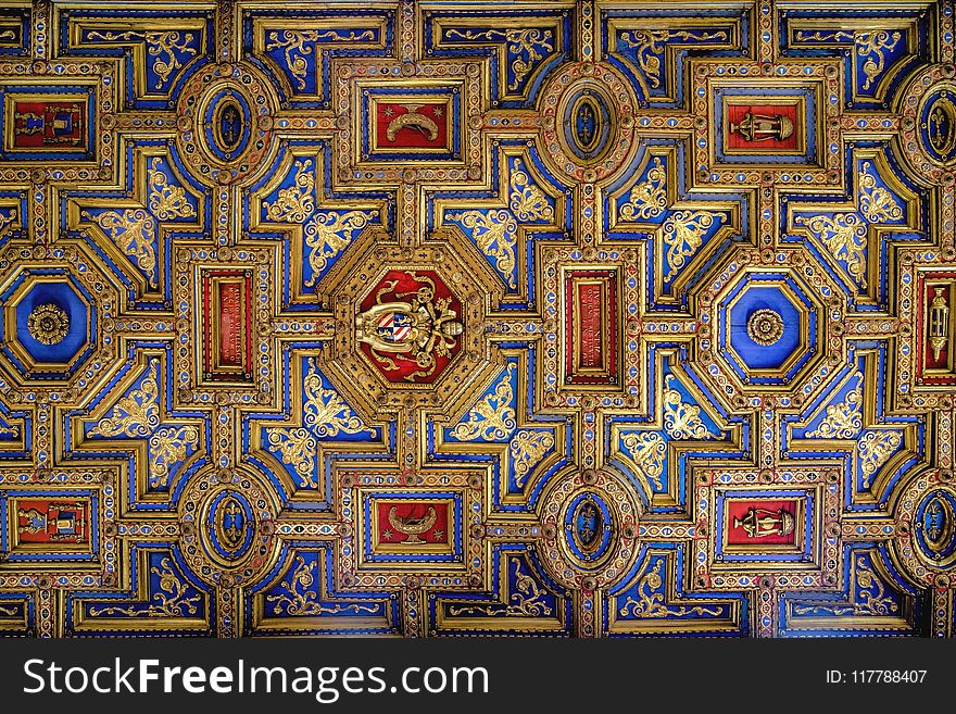 Pattern, Symmetry, Textile, Mosaic