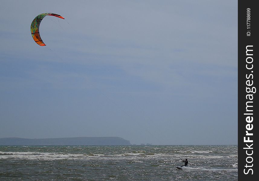 Kitesurfing, Kite Sports, Sea, Sky