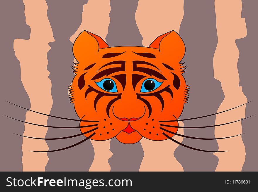 Vector illustration of The Tiger