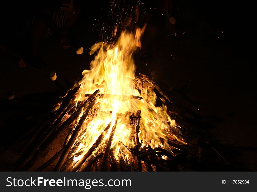 Bonfire during Night