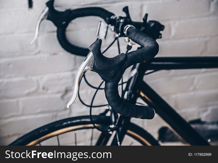 Black Bicycle Handle Bar