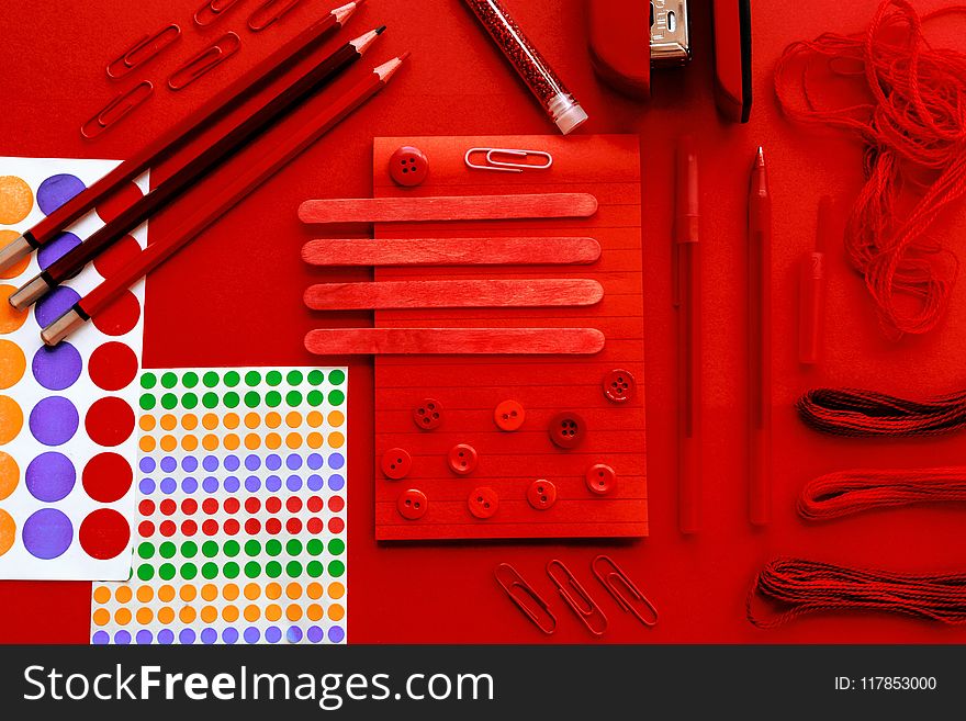 Red Items Flat Image Photography