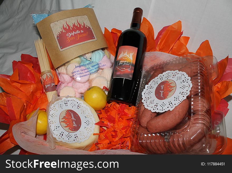 Gift, Orange, Gift Basket, Food