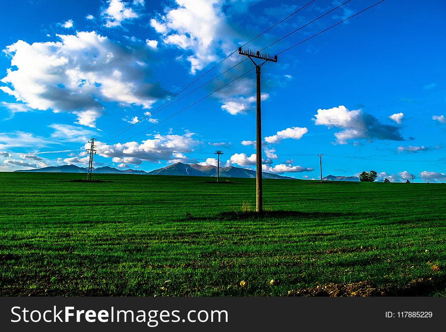 Grassland, Sky, Field, Energy