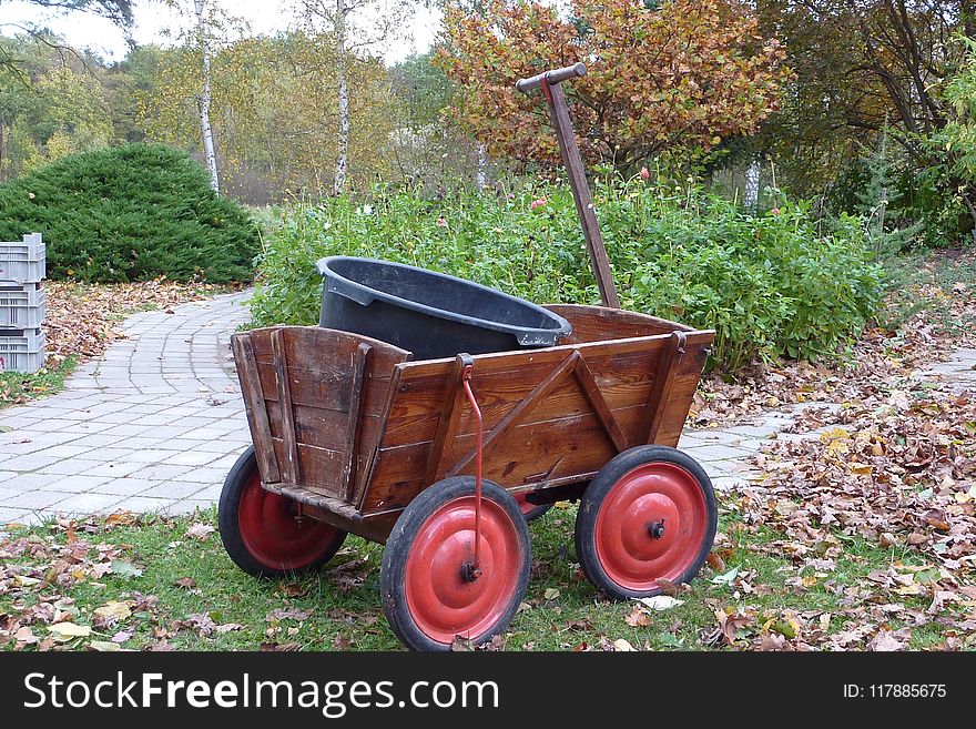 Cart, Wagon, Wheelbarrow, Vehicle