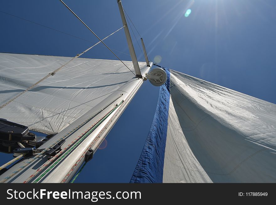 Sail, Sky, Sailing Ship, Fixed Link