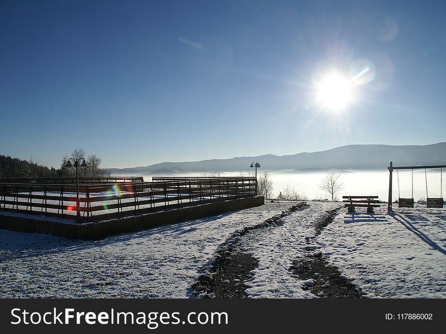 Sky, Winter, Water, Snow