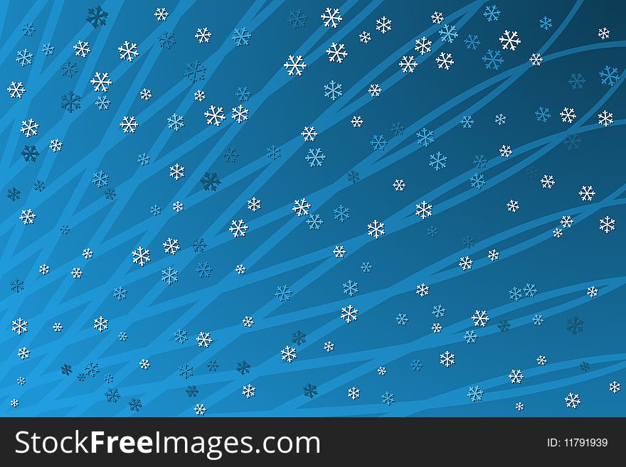 Vector illustration of Snowflake Background