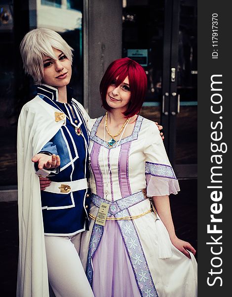 Two Women Wearing Anime Character Cosplay