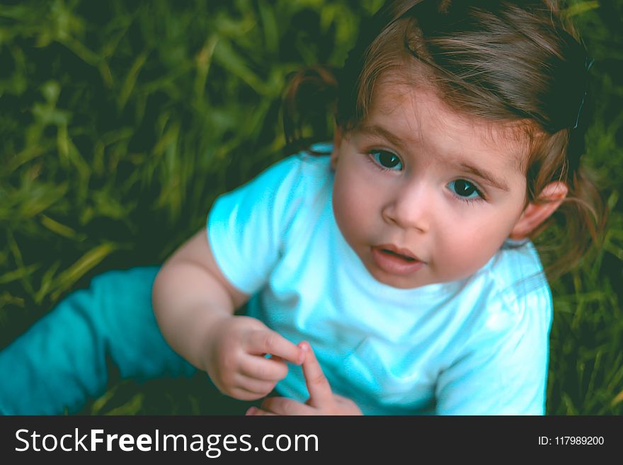 Close-Up Photography Of A Baby Girl