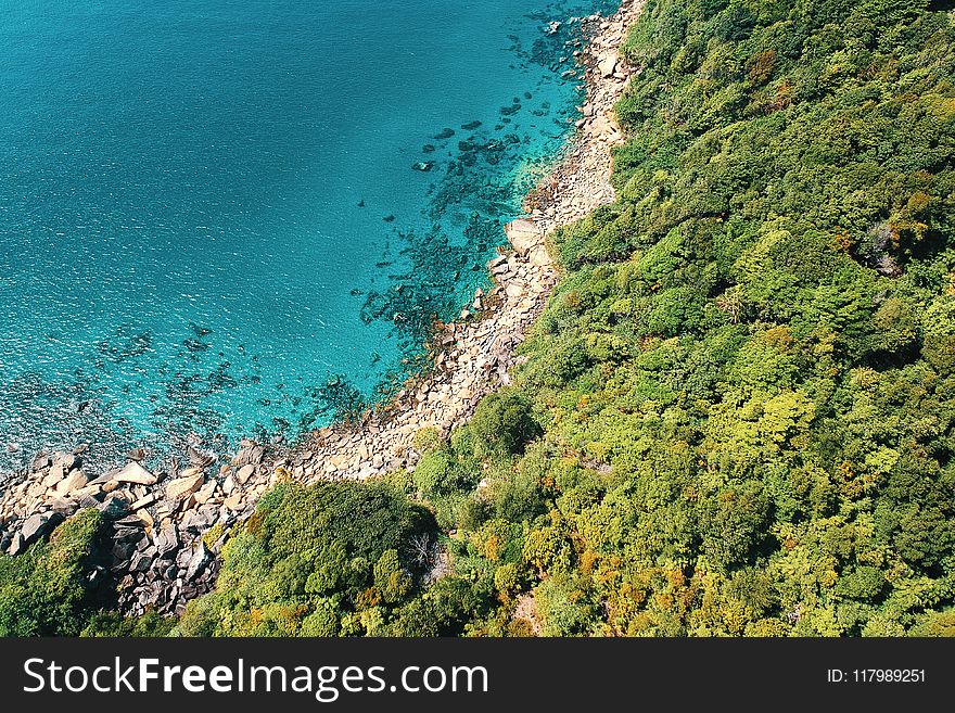 Island Surrounded With Body Of Water