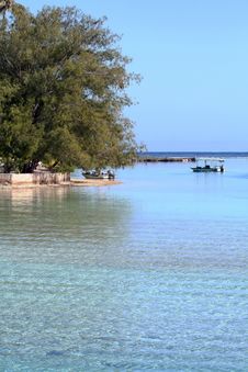 Tropical Beach With Power Boats Stock Photography Tropical Beach With Power Boats Stock Photography