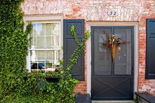 Front Door Of Brick House Royalty Free Stock Images