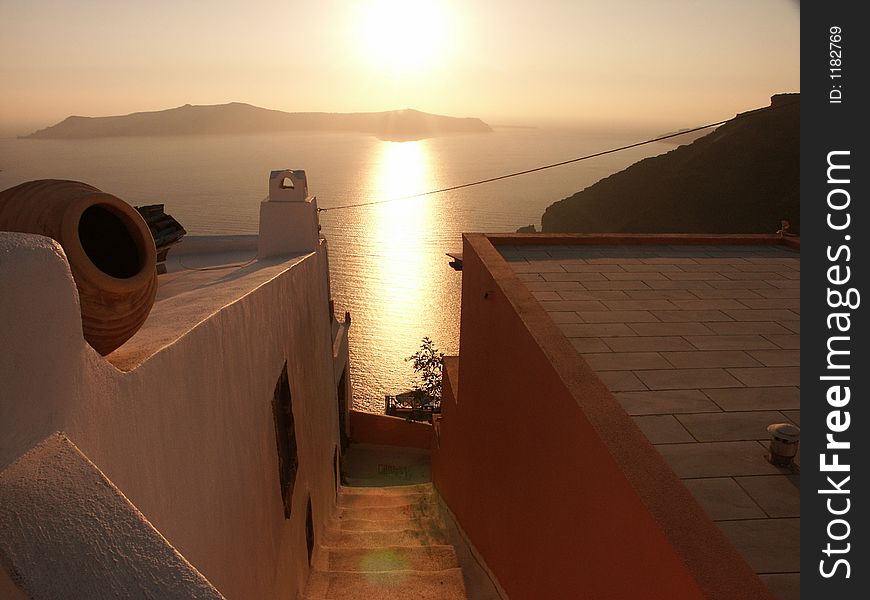 Sunset at Santorini, Greece