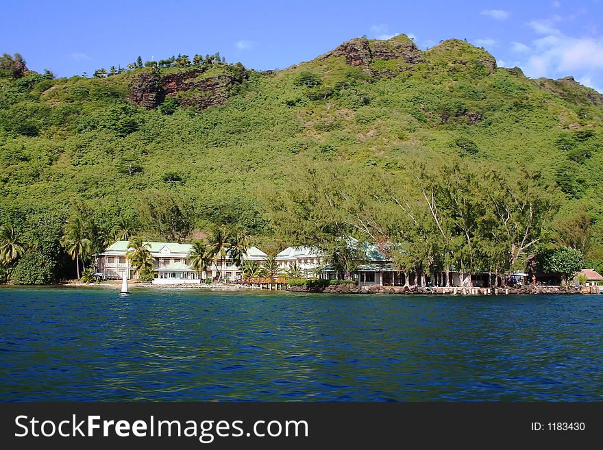 Water front hotel in Moorea, French Polynesia. Water front hotel in Moorea, French Polynesia