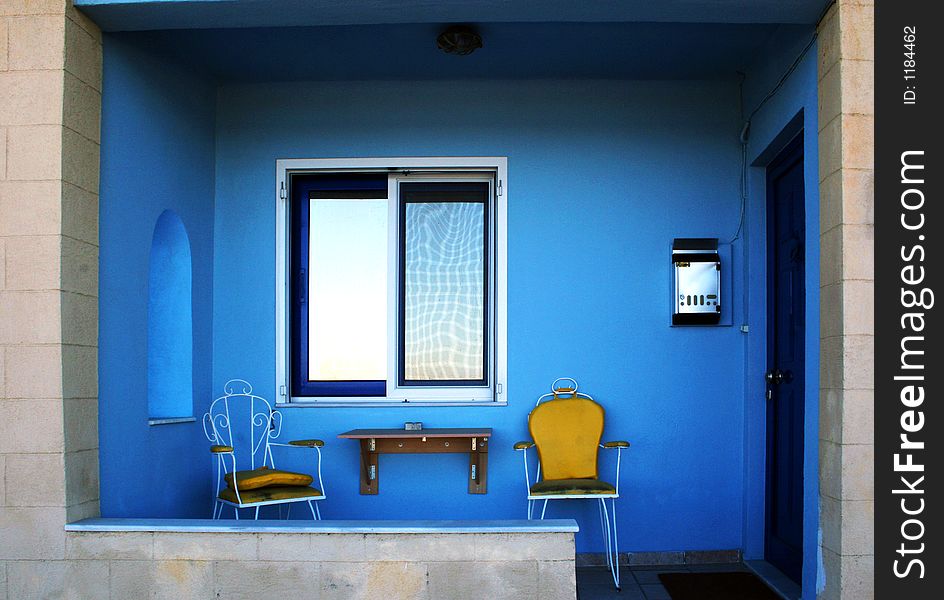 Chairs outside the house, GREECE