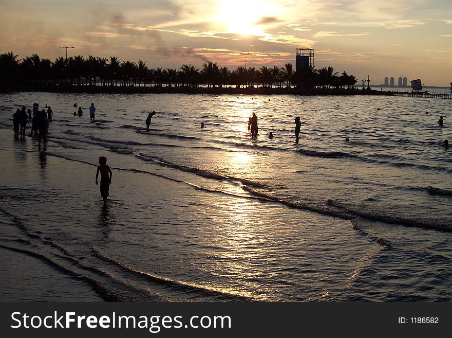 Children having fun on beach. Children having fun on beach