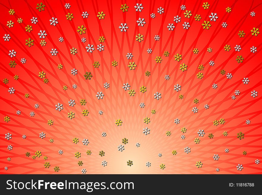 Vector illustration of Snowflake Background