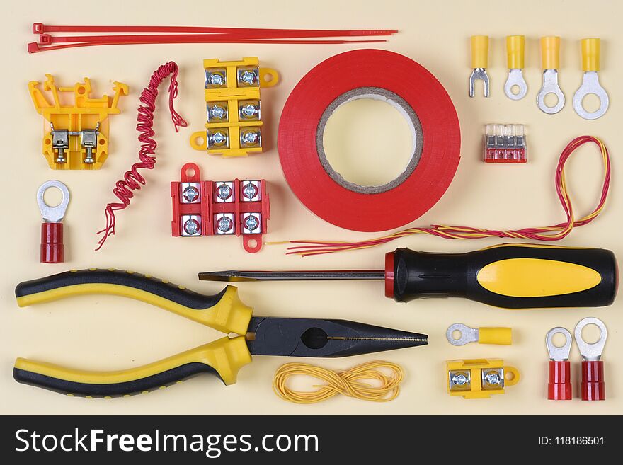 Electrical tools and component top view