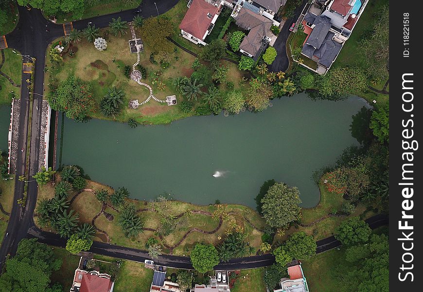 Aerial View Of Lake