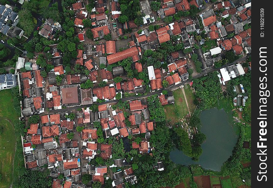 Aerial Shot Of Houses