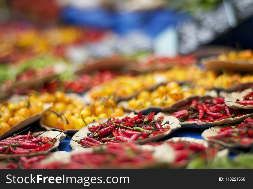 Selective Focus Photography of Bunch of Chilies