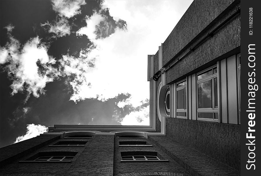 Grayscale Photography Of Low Angle Building