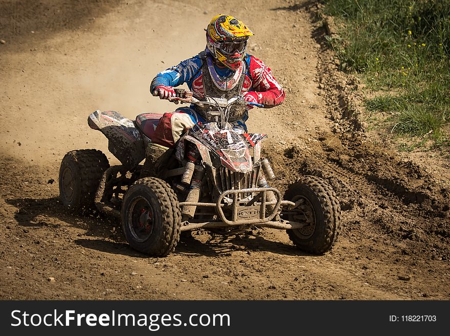 Person Riding Atv Quadbike