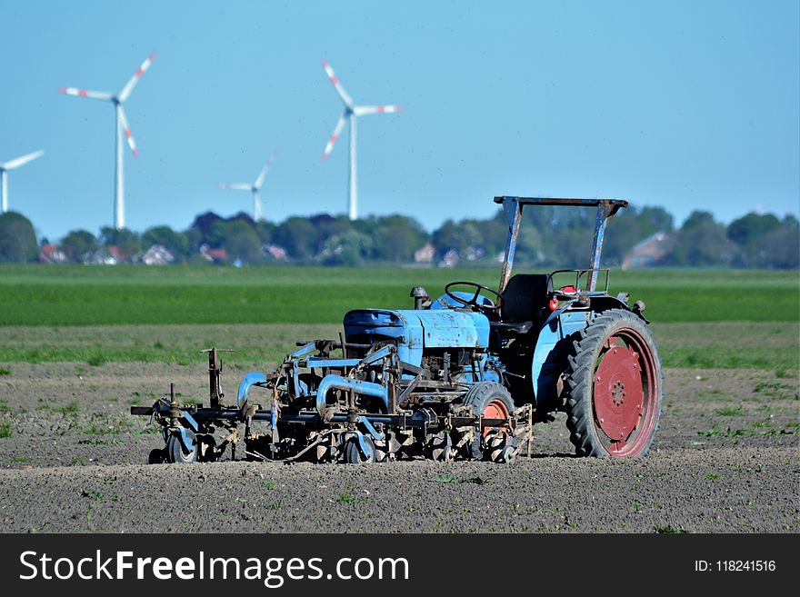 Field, Agricultural Machinery, Agriculture, Grassland