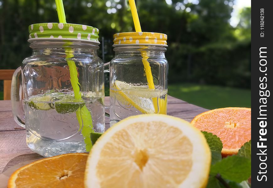 Mason Jar, Drink, Lemonade, Drinkware