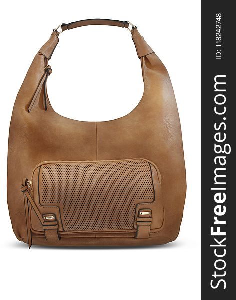 Bag, Brown, Leather, Handbag
