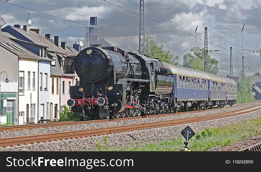 Transport, Train, Locomotive, Track
